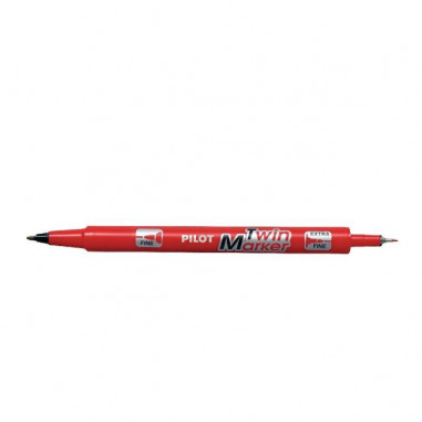 Popisovač obojstranný PILOT Twin Marker BeGreen 05+03 mm červený