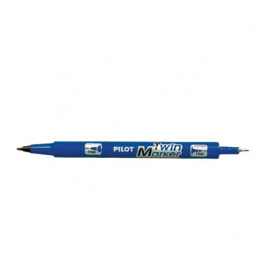Popisovač obojstranný PILOT Twin Marker BeGreen 05+03 mm modrý