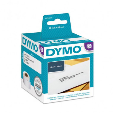 Samolepiace etikety Dymo LW 89x28mm adresné biele 260ks