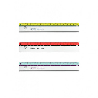 Pravítko Herlitz my.pen 17cm plastové mix farieb