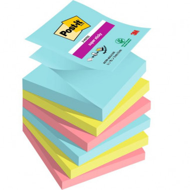 Z-bločky Post-it Super Sticky COSMIC, veľkosť 76x76 mm, 6 bločkov po 90 lístkov