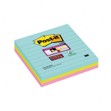 Bloček Post-it Super Sticky COSMIC, veľkosť 101x101 mm, 3 bločky po 70 lístkov