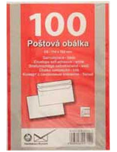 Poštové obálky C6 samolepiace, 100 ks