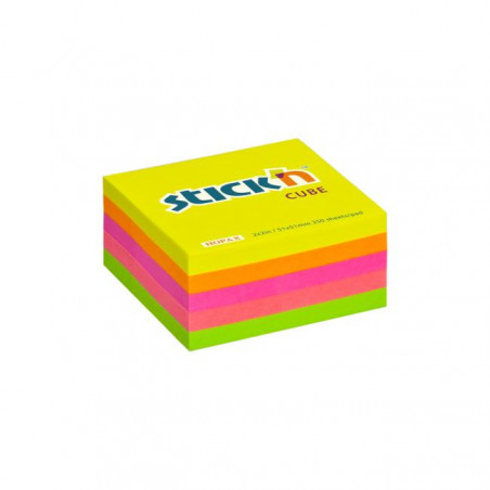 Samolepiaci bloček mini, 51x51 mm, žltý, mix