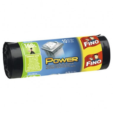 Vrecia zaväzovacie FINO Power 160 ℓ, 45 mic., 91 x 110 cm, čierne (10 ks)