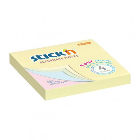 Samolepiaci bloček, 76x76 mm, Alternate mix pastel