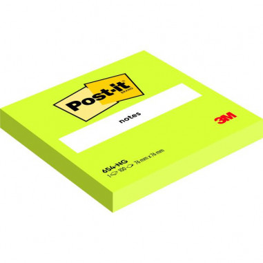 Bloček Post-it 76x76 zelený 6 x 100 lístkov