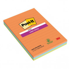 Bloček Post-it Super Sticky BOOST, linajkové, 101 mm x...