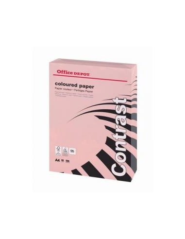 Farebný papier Office Depot A4, pastelová ružová, 80 g/m2