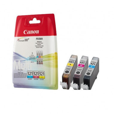 Atramentová náplň Canon CLI-521 pre MP540/620/630/980/iP3600/4600 multipack C/M/Y
