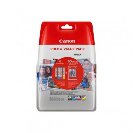 Atramentová náplň Canon PGI-570PGBK+ CLI-571BK/C/M/Y multipack pre MG 5750/5751 + PP201 10x15