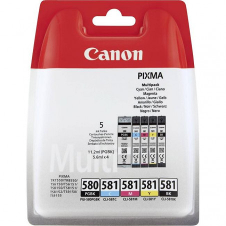 Atramentová náplň Canon PGI-580PGBK pre TS6150/TS8150/TR7550/TR8550 black XL (400 str.)