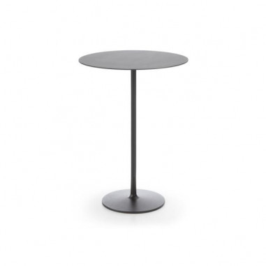 Barový stolík Chic RR10, p 80cm, v 110cm, čierny rám, čierna doska