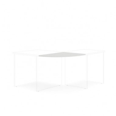 Doplnkový stôl bez nohy BASIC, 80x2,2x60cm, biela