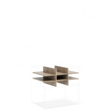 Priehradka do niky BASIC, 77x34x52cm, dub Somona