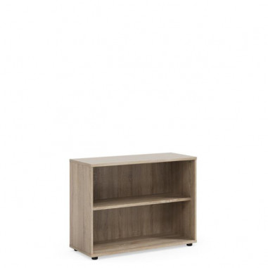 Policová skriňa BASIC, otvorená, 100x40x75,3cm, dub Somona