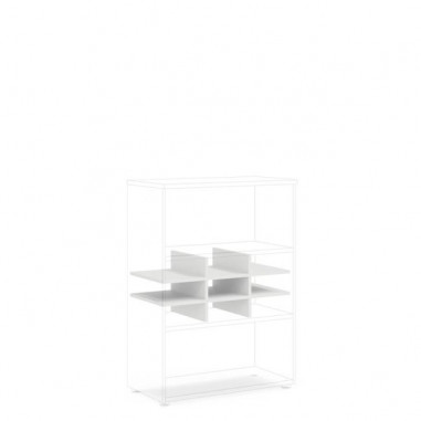 Priehradka do niky BASIC, otvorená, 76,7x37,8x32,9cm, biela