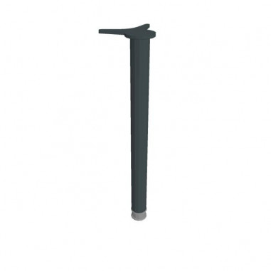 Tubusová noha,d.6 cm, v.72-74,5 cm, kruhová, čierna