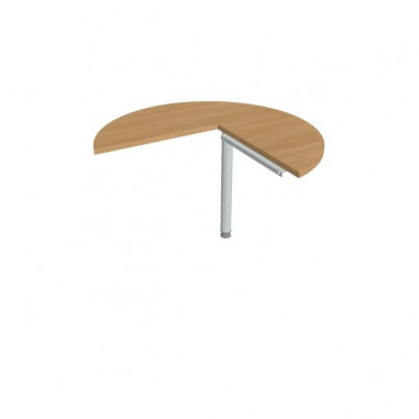 Doplnkový stôl Cross, ľavý, 100x75,5x(60x60) cm, dub/kov