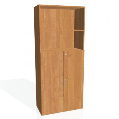 Policová skriňa Drive, zámok, 80x185x42 cm, jelša/jelša