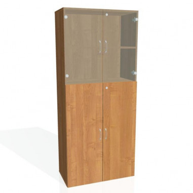 Policová skriňa Drive, zámok, 80x185x42 cm, jelša/jelša