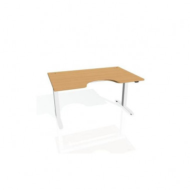 Pracovný stôl Motion Ergo, ZO, 2S, 120x70,5-120,5x90 cm, buk/biela