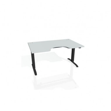 Pracovný stôl Motion Ergo, ZO, 2S, 120x70,5-120,5x90 cm, sivá/čierna