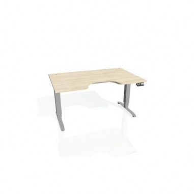Pracovný stôl Motion Ergo, PO, 3S, 120x61-128x90 cm, agát/sivá