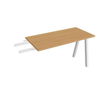 Pracovný stôl UNI A, kolmo reťaziaci, 120x75,5x60 cm, buk/biela