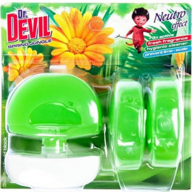 Dr. Devil závesný WC gél 3 x 55 ml - Spring Jungle