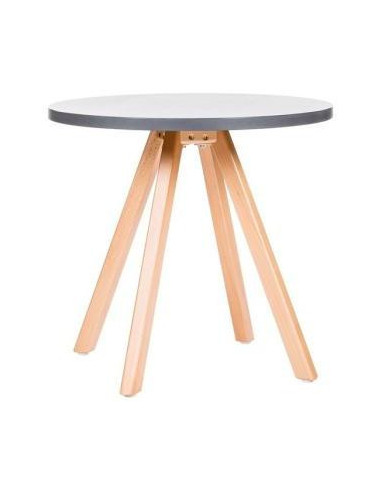 Konferenčný stolík WOOD, v. 55,5cm, p. 60 cm, doska antracit + podnož buk