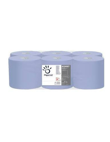 Papierové utierky v roliach Papernet blue , návin 140 m (6 ks)