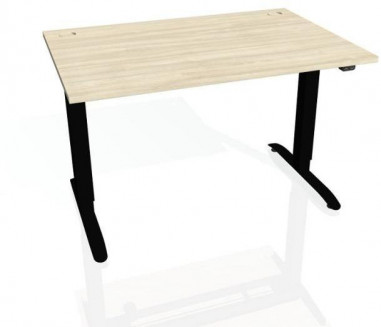Pracovný stôl Motion, ZO, 3S, 140x61 - 128x80 cm, agát/čierna