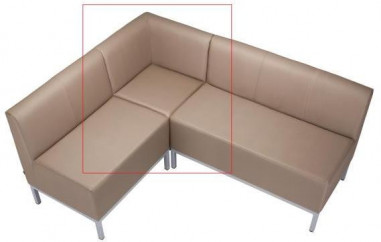 Rohový diel Steve, celočalúnené, š. 80 cm, zdravotnícka ekokoža 096