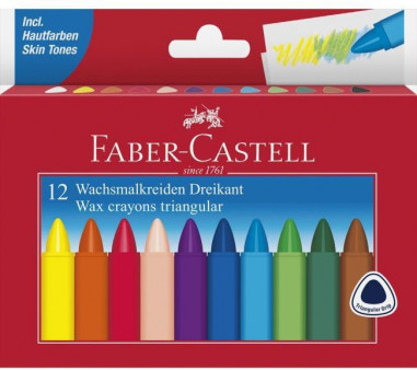 Voskovky triangular set 12 farebné
