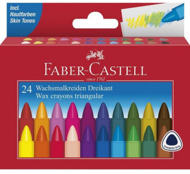 Voskovky triangular set 24 farebné