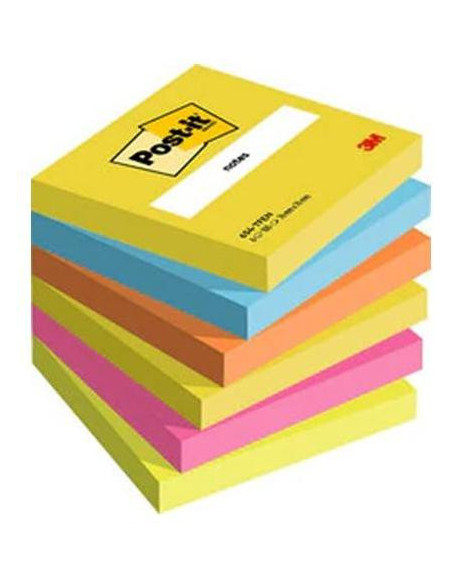 Bločky Post-it ENERGETIC 76x76mm, 6x100 lístkov