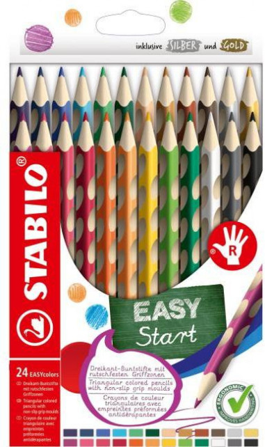 Drevené pastelky EASYcolors P 24sada