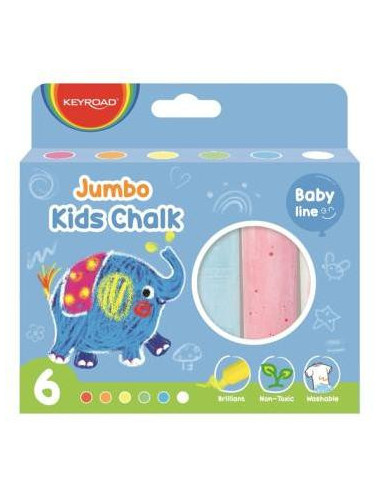 Krieda na chodník KEYROAD 6ks, mix farieb