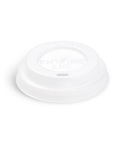 Viečko vypuklé biele pre poháriky (PLA) BIO priemer 80 mm (100 ks)