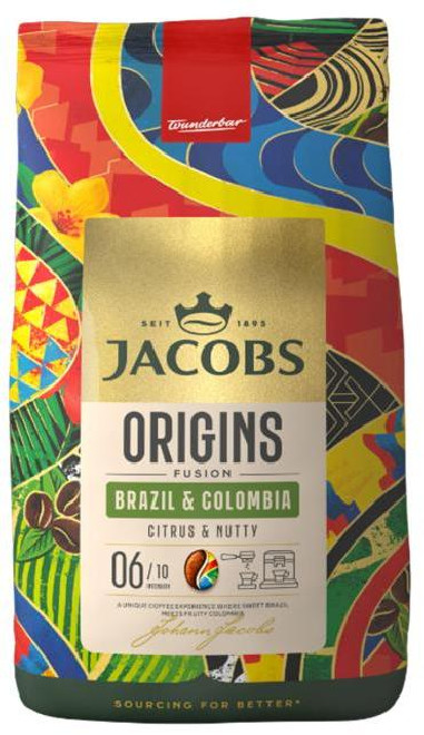 Káva Jacobs Brazil & Colombia zrnková 1000g