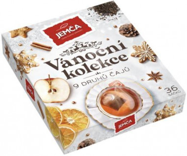 Kolekcia 9 druhov vianočných čajov Jemča (36 ks)