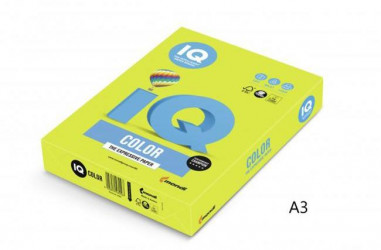 Farebný papier IQ color neónovozelená NEOGN, A3 80g
