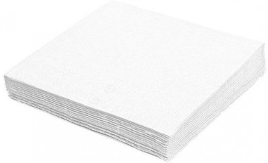 Papierové servítky 2-vrstvové 33x33cm biele 250ks