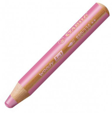 Farbička STABILO woody 3 in1 ružová