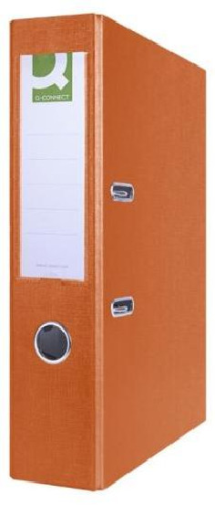 Zakladač pákový Q-CONNECT poloplastový 7,5cm oranžový
