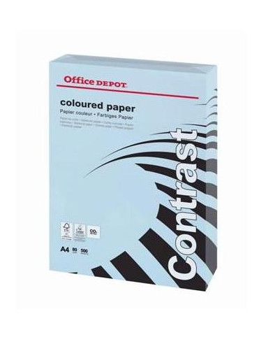 Farebný papier Office Depot A4, pastelová modrá, 80 g/m2