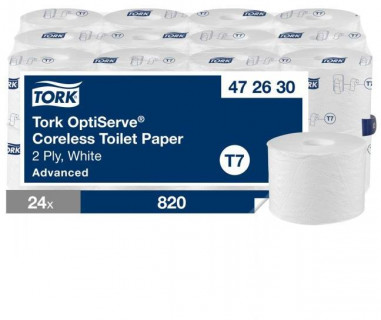 Toaletný papier bezdutinkový advanced 2-vrstv. TORK OptiServe T7