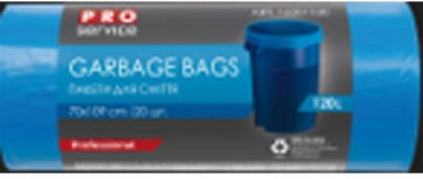Vrecia na odpad 70x109, LDPE, 120 ℓ, 21 mic, 20 ks modré