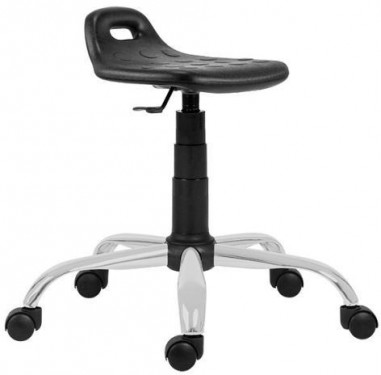Pracovný taburet 1280 PU Work, chróm
